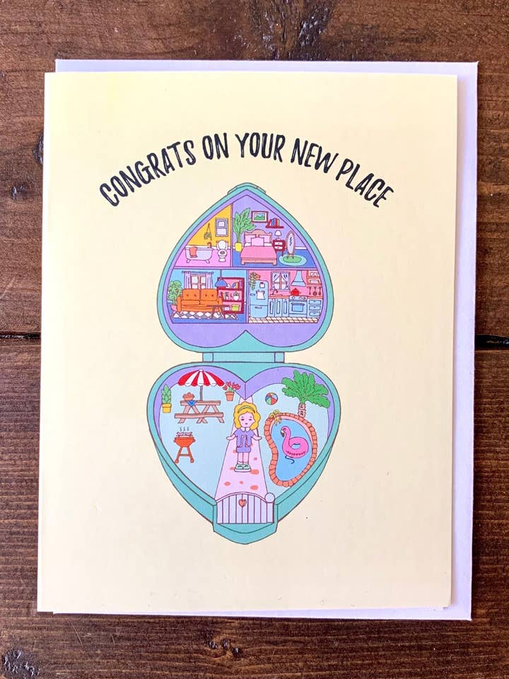 Polly Pocket Housewarming Card for wholesale by Papermain