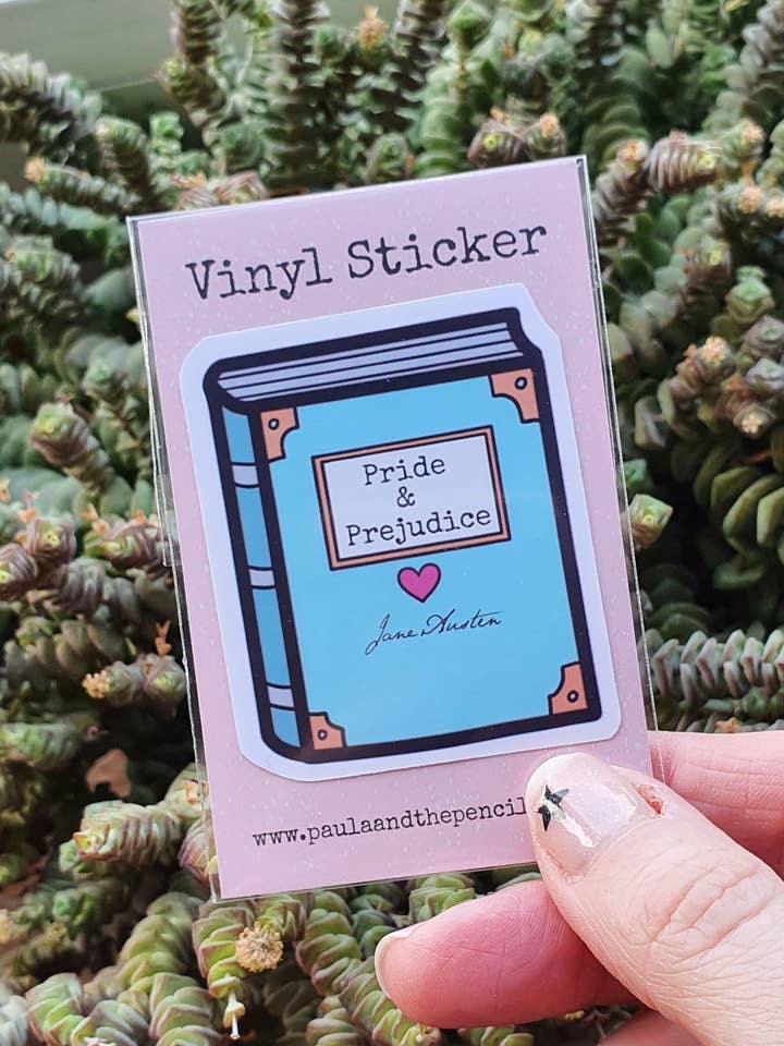 Jane Austen Book Stickers for wholesale by Paula and the Pencils