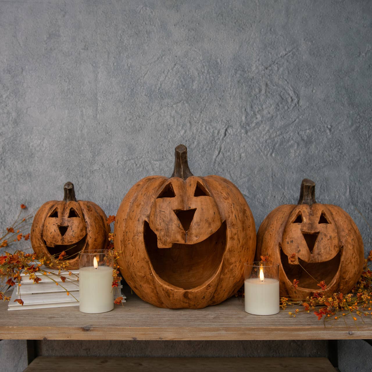 Ragon House – wholesale Decorative figurine – 8" TERRACOTTA BIG MOUTH PUMPKIN3