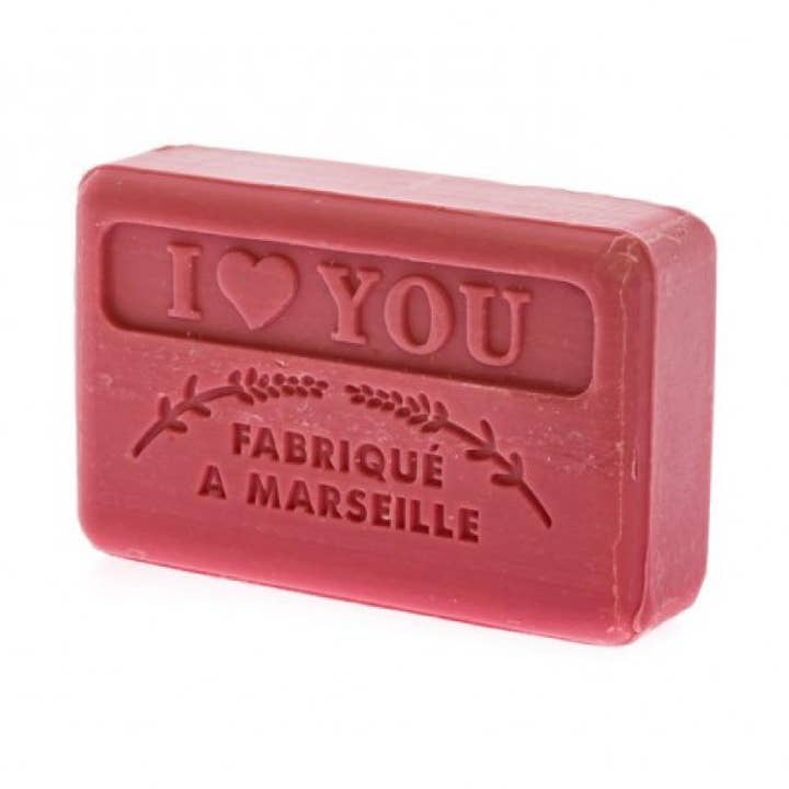 I love you- French soap with organic shea butter 125g for wholesale by Au Savon de Marseille