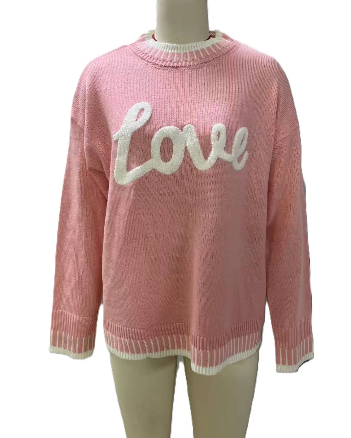 Rosa Clothing - Wholesale Knit Sweater - Women's - Valentines LOVE Letter Jacquard Sweet Knit Sweater7