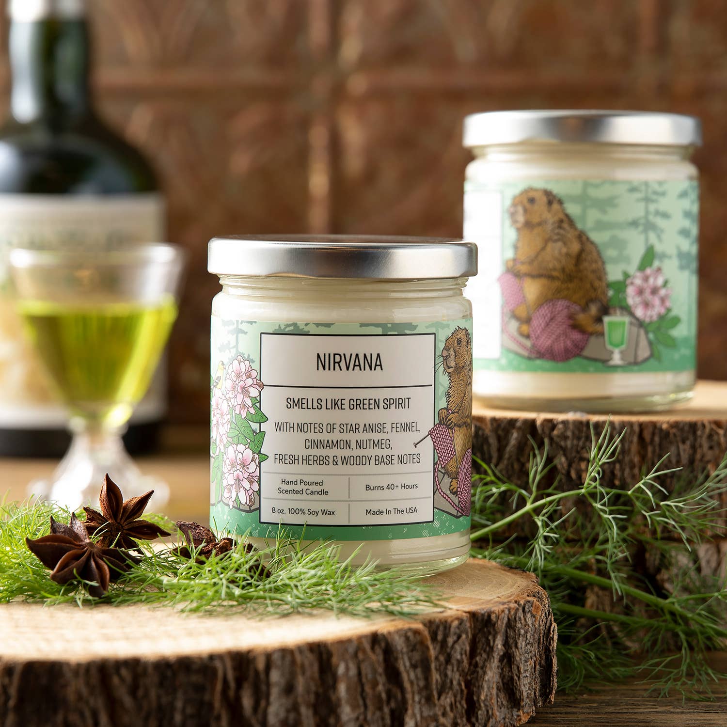 Two Little Fruits - Wholesale Jar/Filled Candle - Absinthe Fennel Soy Candle – Star Anise Cinnamon3