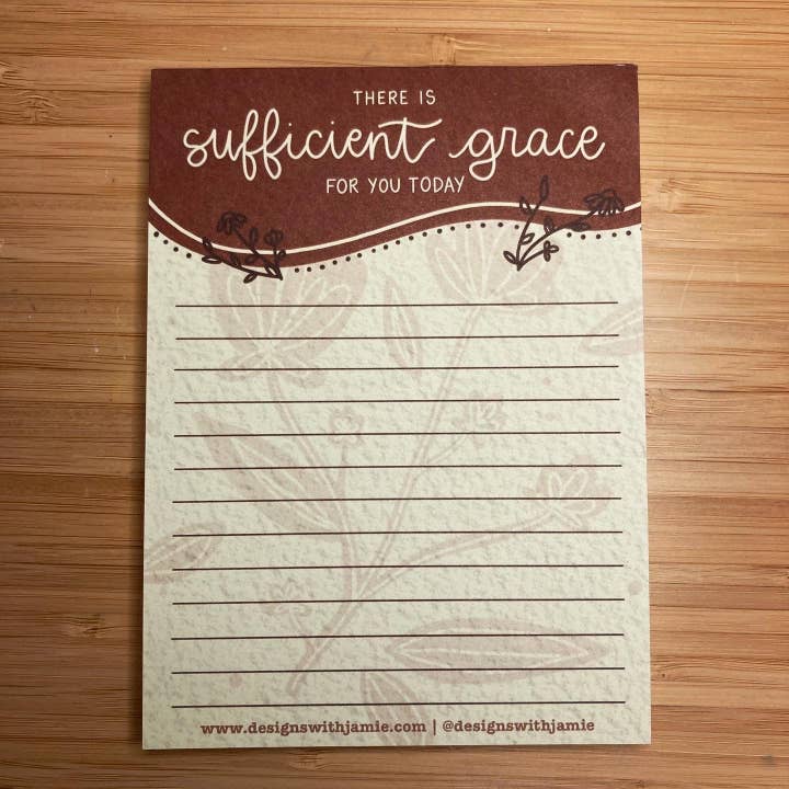Designs with Jamie - Wholesale Notepad - Sufficient Grace Notepad1