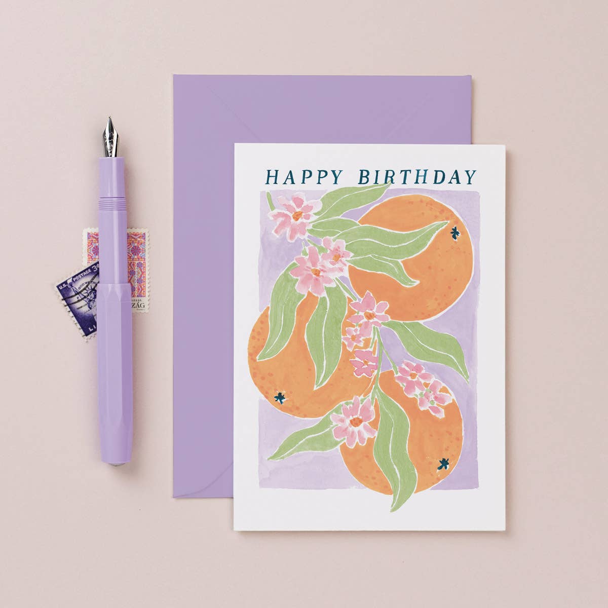 Sister Paper Co. - Wholesale Birthday Card - Oranges Birthday Card | Art Card | Female Birthday Cards