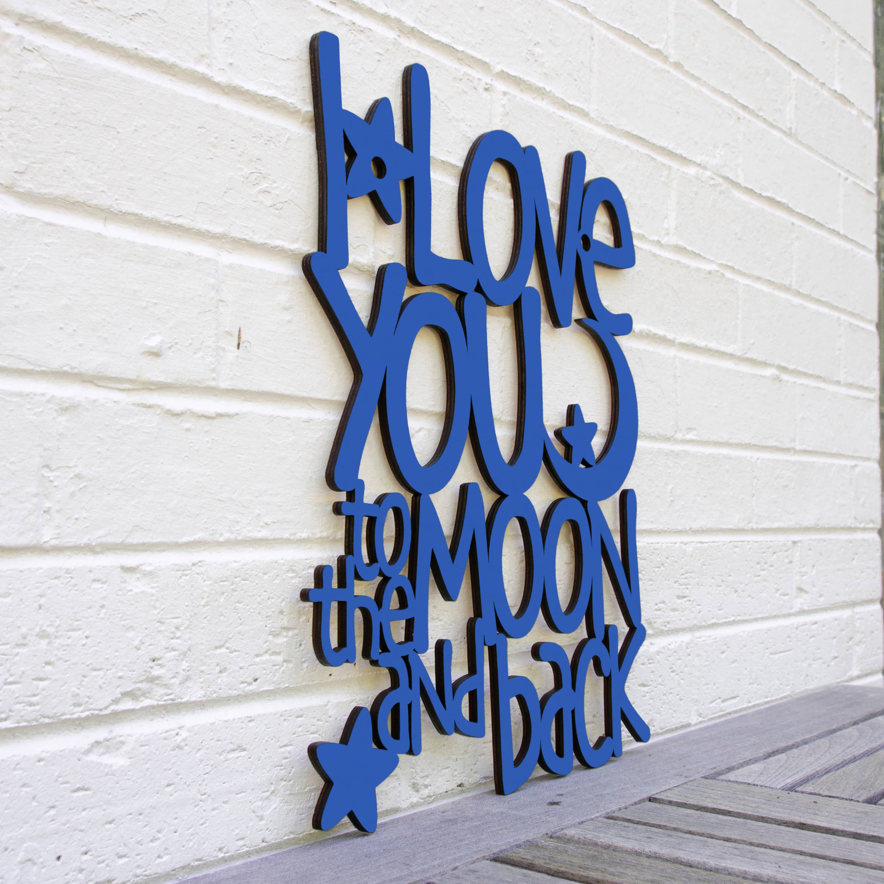 Spunky Fluff - Wholesale Wall Decor - Kids & Baby - I Love You to the Moon & Back, Wood Nursery Wall Decor3