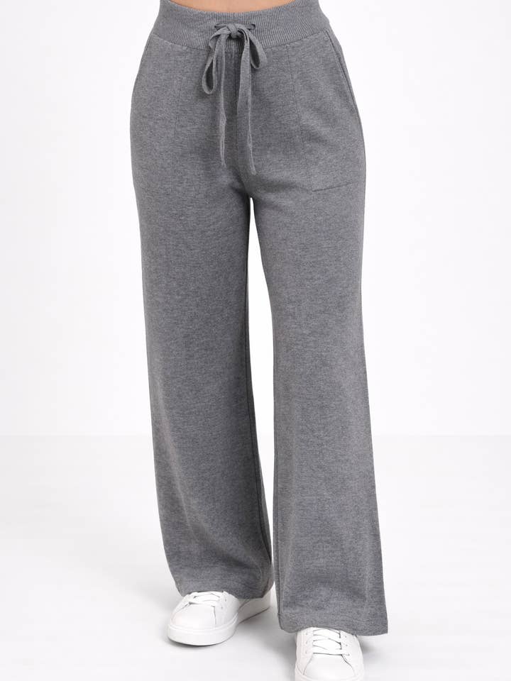 Calças de Malha de Perna Reta para Mulher com Bolsos por atacado de VAV NEW YORK