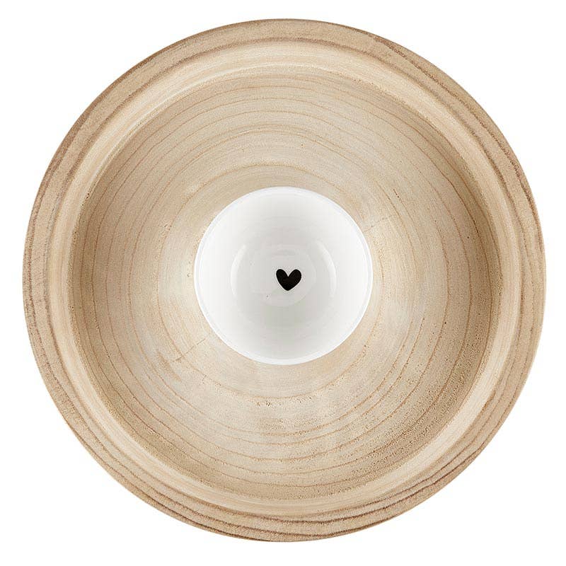 Santa Barbara Design Studio by Creative Brands - Wholesale Serving Tray - Chip Holder with Dip Bowl - Heart1