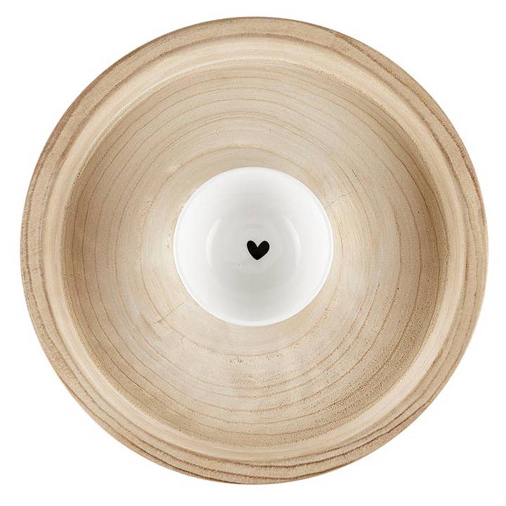 Santa Barbara Design Studio by Creative Brands - Wholesale Serving Tray - Chip Holder with Dip Bowl - Heart1