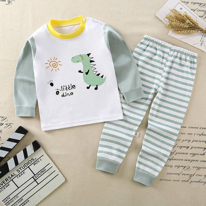 Style thick 2-piece cotton pajamas set for wholesale on Faire4