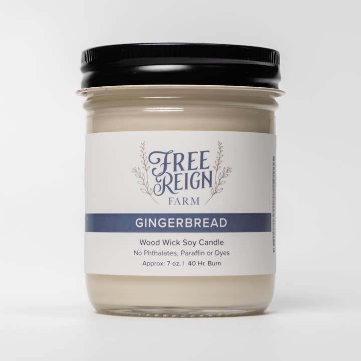 Free Reign Farm - Wholesale Jar/Filled Candle - NEW 7oz Wood Wick Soy Candles14