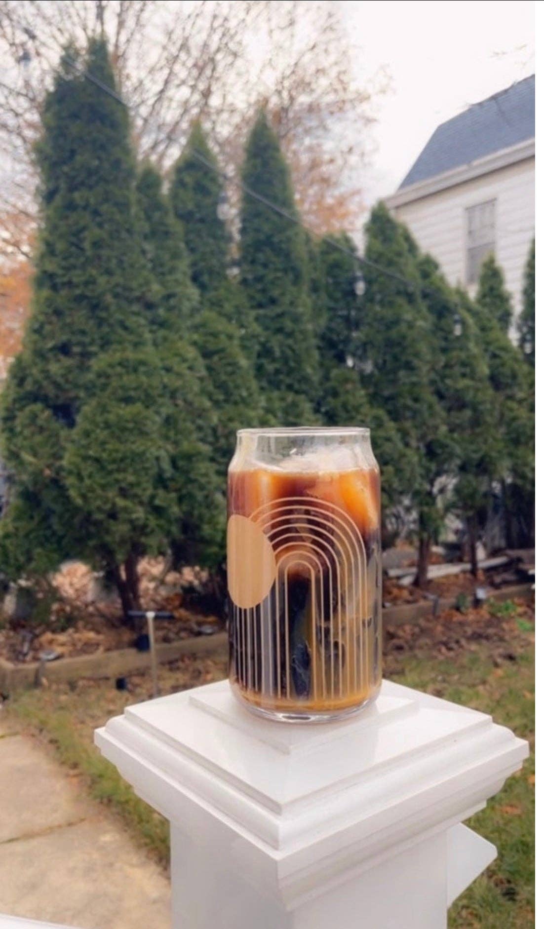 Pink pretty designs - Vente Verre/tasse - Canette en verre à bière arc-en-ciel, Boho, café glacé, verre à soda7