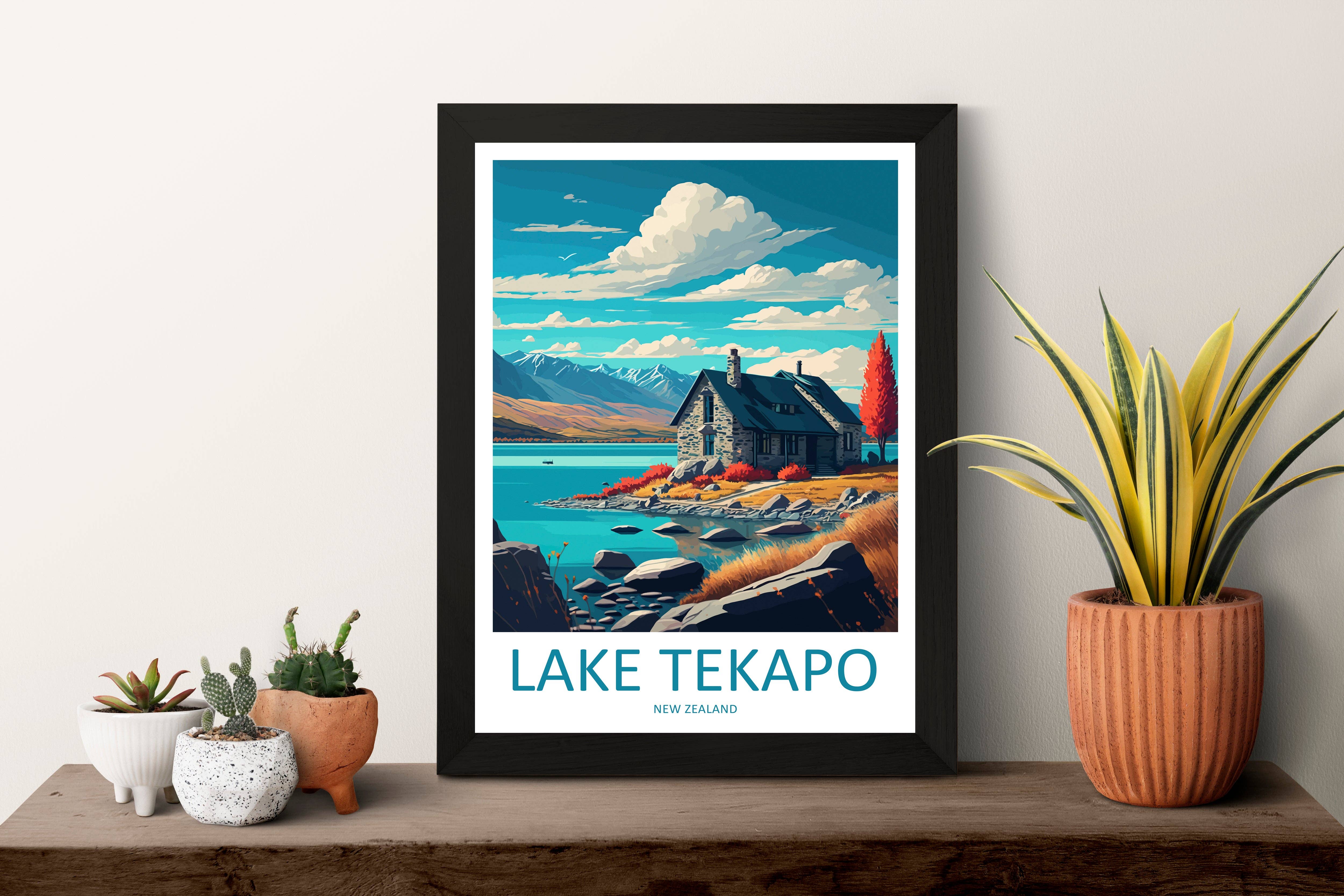 TravelzonaArt – wholesale Poster – Lake Tekapo New Zealand Travel Poster1