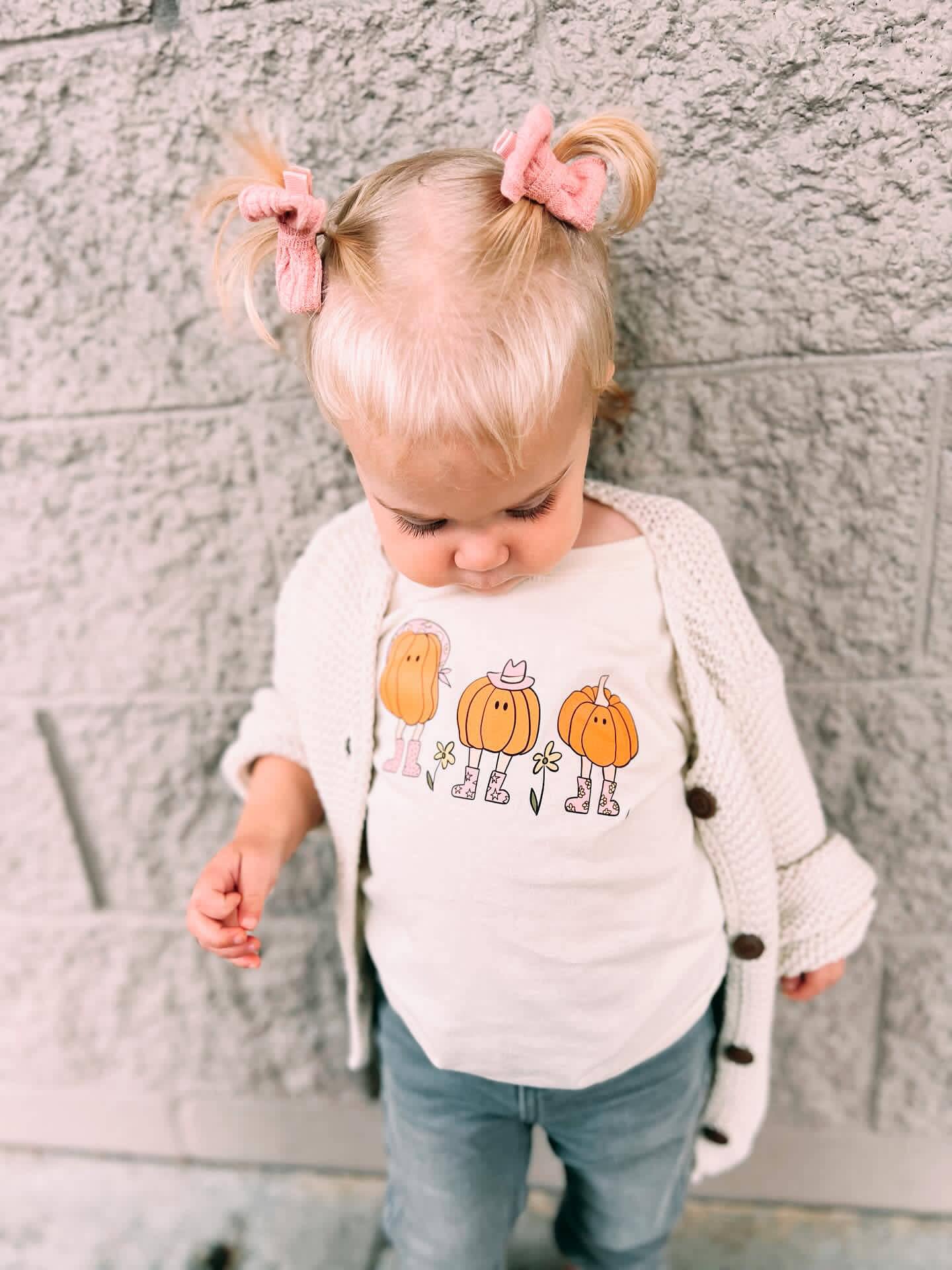 AK CLOTHING COMPANY, LLC - Wholesale Screen Printed T-Shirt - Kids - Pumpkin Gals Graphic Tee4
