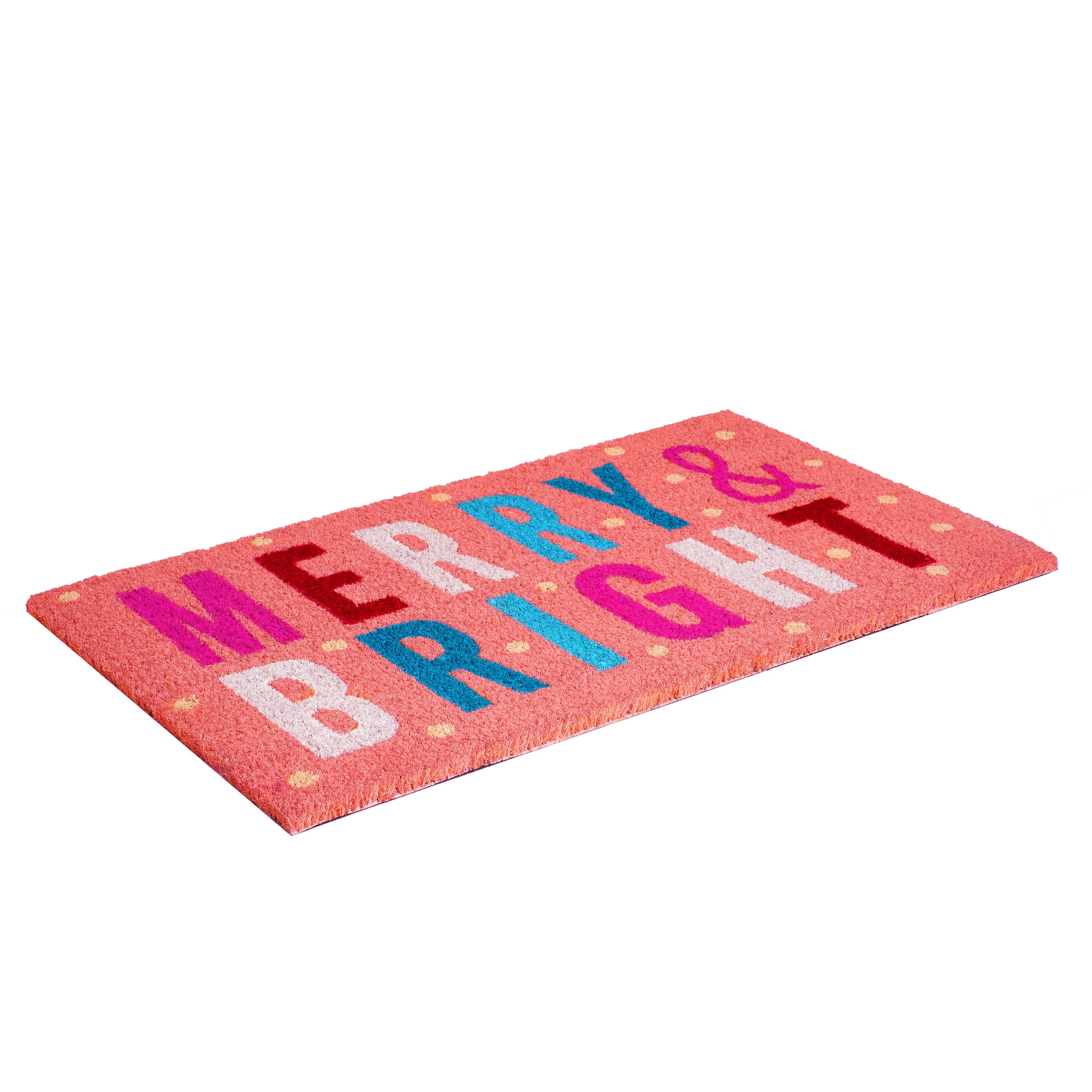 Calloway Mills – wholesale Door mat – Pink Christmas Merry & Bright Doormat5