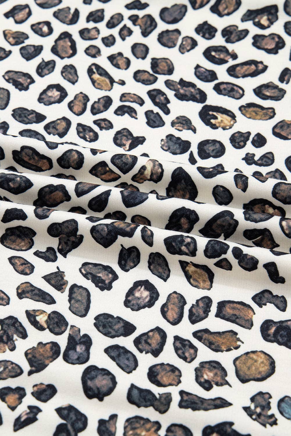 Khaki Plus Size Leopard Pullover and Shorts Set for wholesale on Faire8