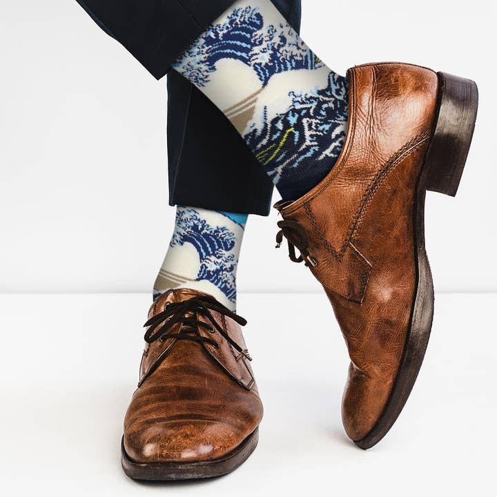Real Sic - Wholesale Socks - Unisex - The Great Wave off Kanagawa by Hokusai Socks - Comfy Cotton for Men & Women1