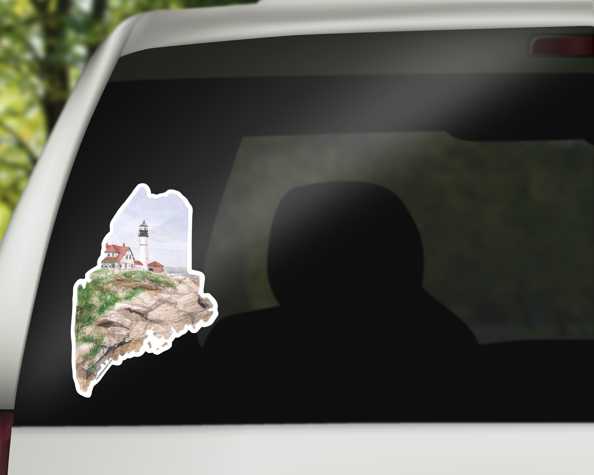 Rachel Alvarez Art - Wholesale Sticker - Portland Head Lighthouse Maine State Decal - Large2