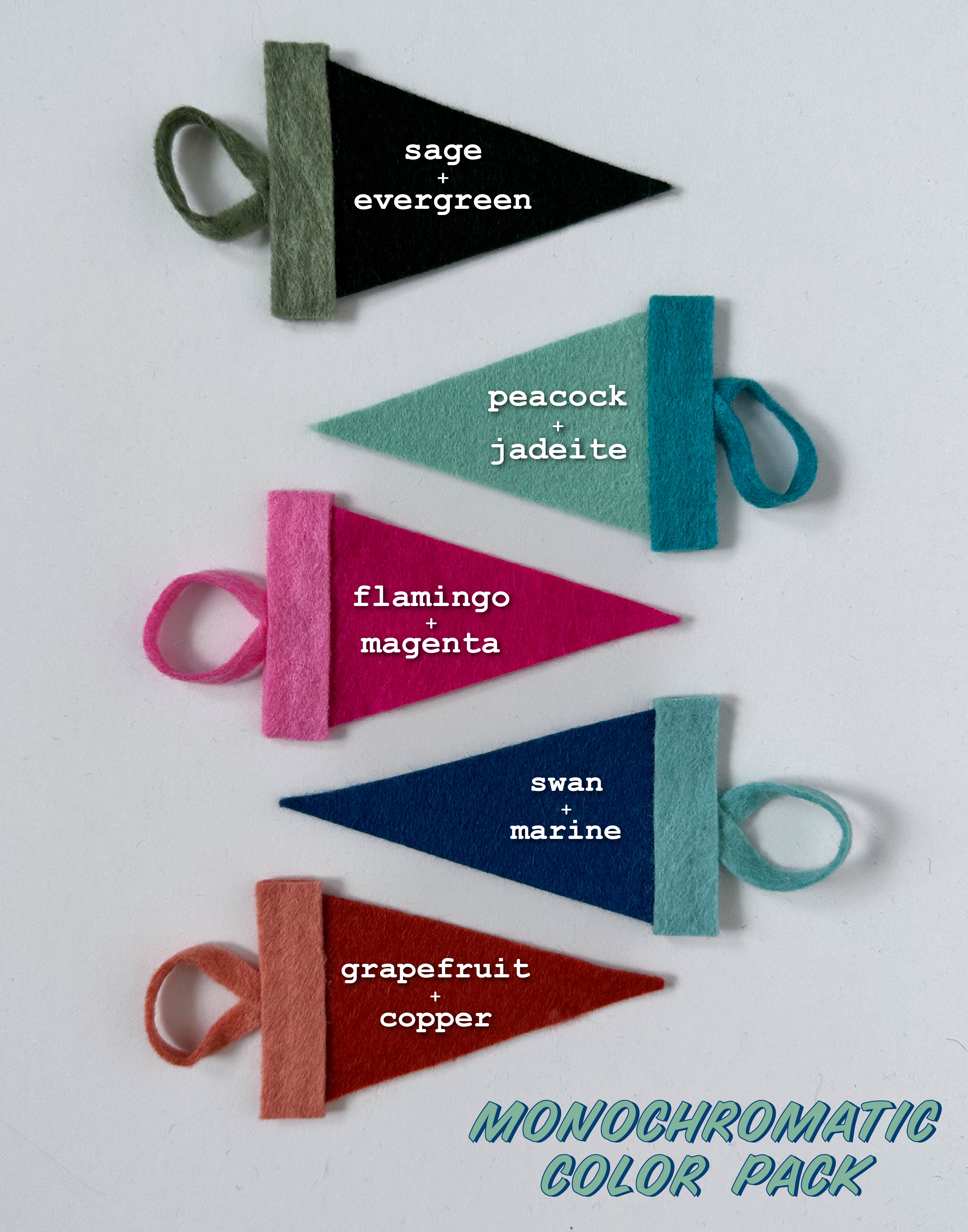 traveldashery - Wholesale Banner - custom mini pennant : monochromatic colors8