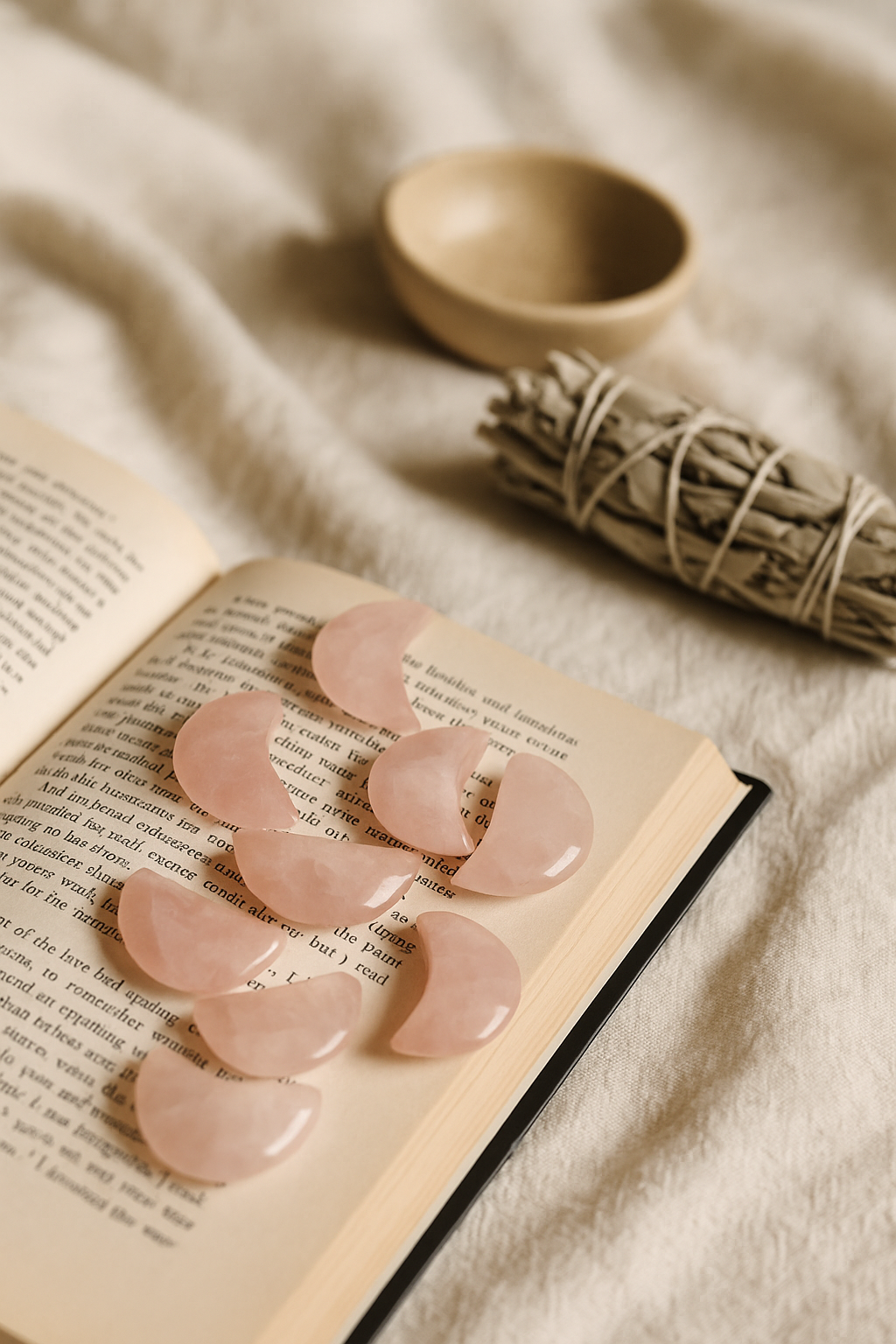 Apothecary Co. - Wholesale Spiritual Stone/Crystal - Rose Quartz Moons1