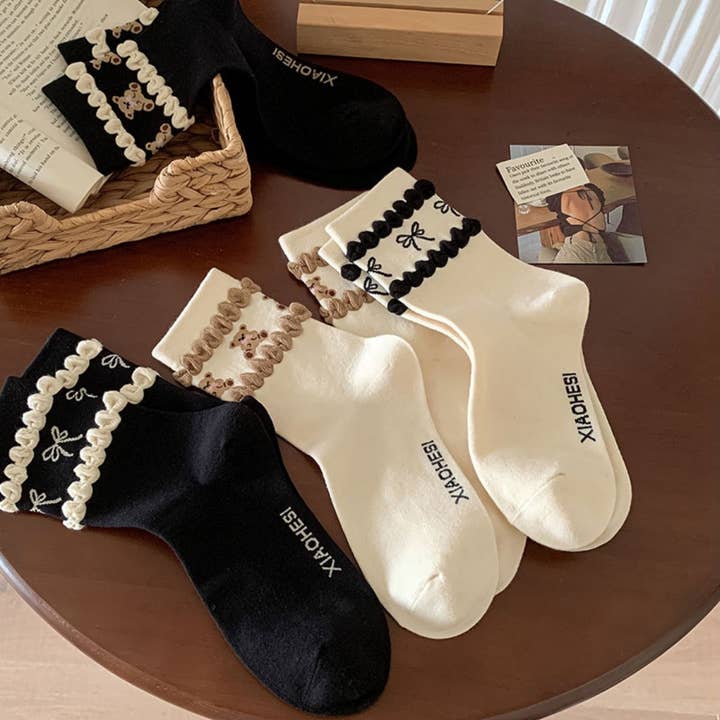 Funkyrel® Atzbranding Limited - Wholesale Socks - Women's - Rufia - Bubble Lace Cute Women's Socks6