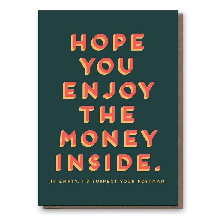 Enjoy the money inside (Card) for wholesale by Hole In My Pocket