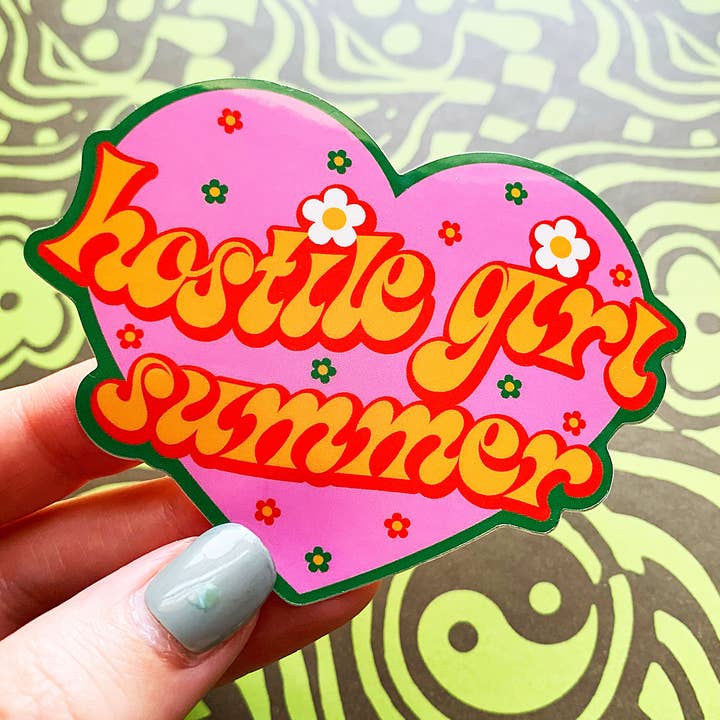Krystan Saint Cat - Wholesale Sticker - Hostile Girl Summer Vinyl Sticker