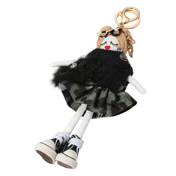 Sensibling Corp. - Wholesale Keychain – Women's - Camouflage Skirt Trendy Doll Keychain / Bag Charm2