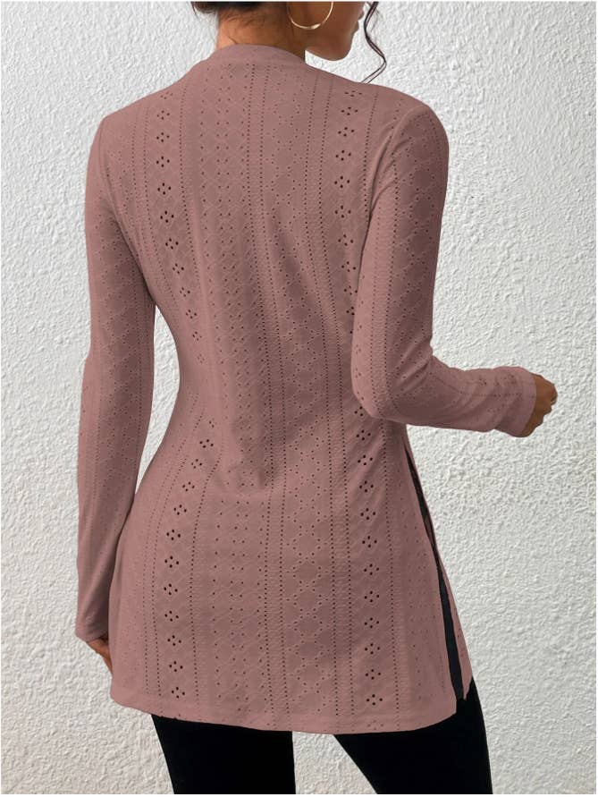 HIDDENBRAND - Wholesale Knit Top - Women's - Solid color jacquard fashion casual undershirt7