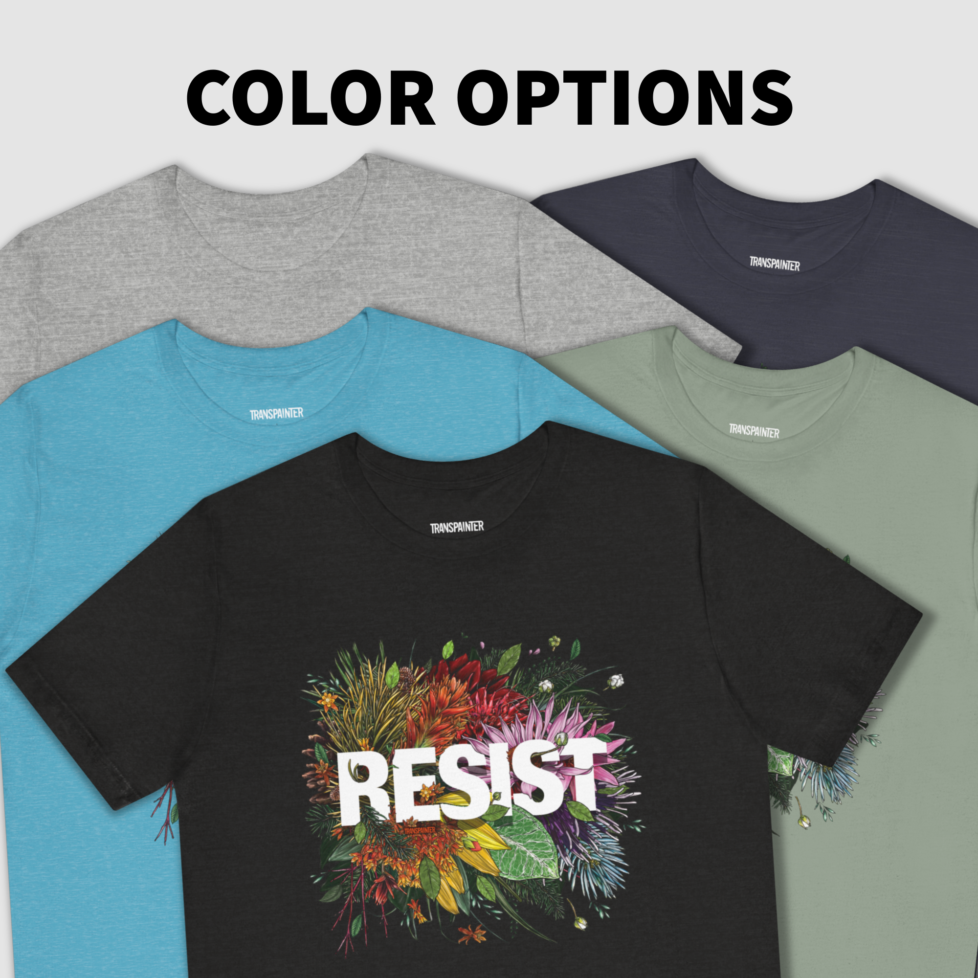 Transpainter - Wholesale Screen Printed T-Shirt - Unisex - RESIST TeeShirt | Resist TShirts | No Kings Protest Apparel | Resist Facism15