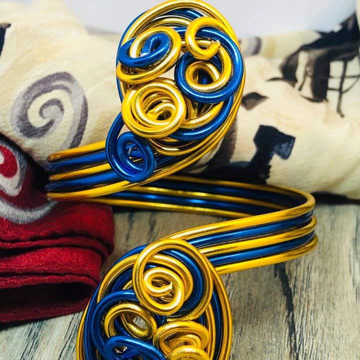 Jewelry With Me - Wholesale Cuff Bracelet - Sigma Gamma Rho Blue and Gold Cuff Bracelet3