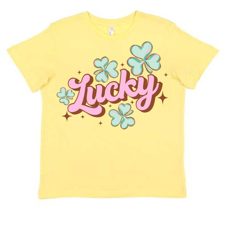 Circus Threads LLC - Wholesale Screen Printed T-Shirt - Kids - Pink Lucky1
