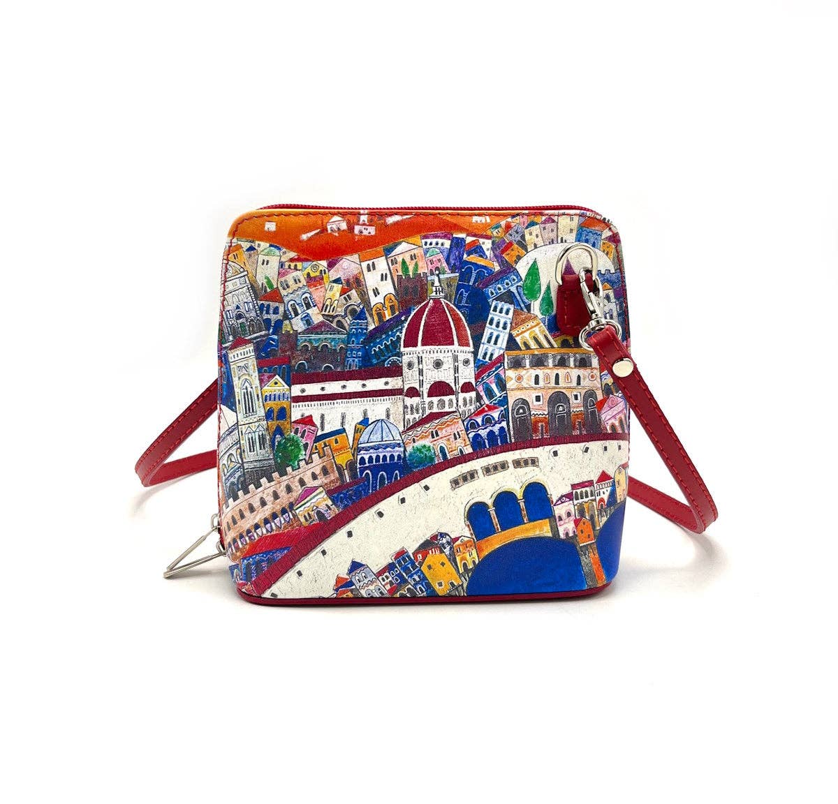 Suie Valentini srl - Wholesale Crossbody Bag - Women's - Printed genuine leather handbag, Made in Italy, art. 1124935
