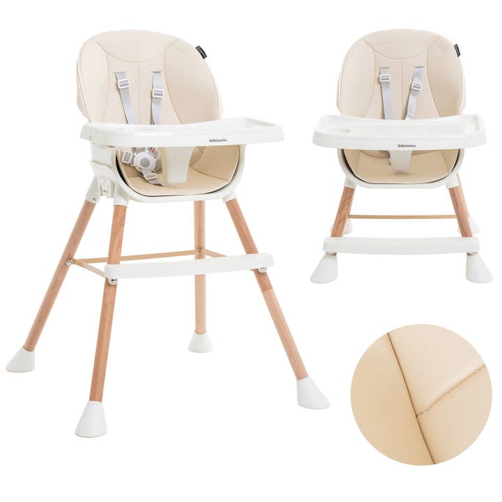 BEBELISSIMO - Utvecklingsbar Trämatstol - 3 i 1 – 6 månader till 5 år - barnstol - beige för wholesale av Bebelissimo J'aime