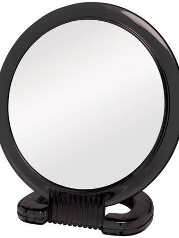 PLAST HÅNDHOLDT OG STATIV 2-SIDET SPEJL 6" X 10" for engroshandel hos MI Hair Distribution