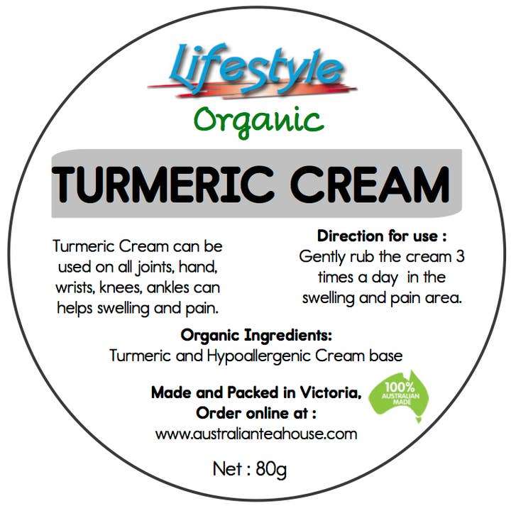 Australian Tea House - Vente Crème/baume/pommade cicatrisante - Crème au curcuma - 80g