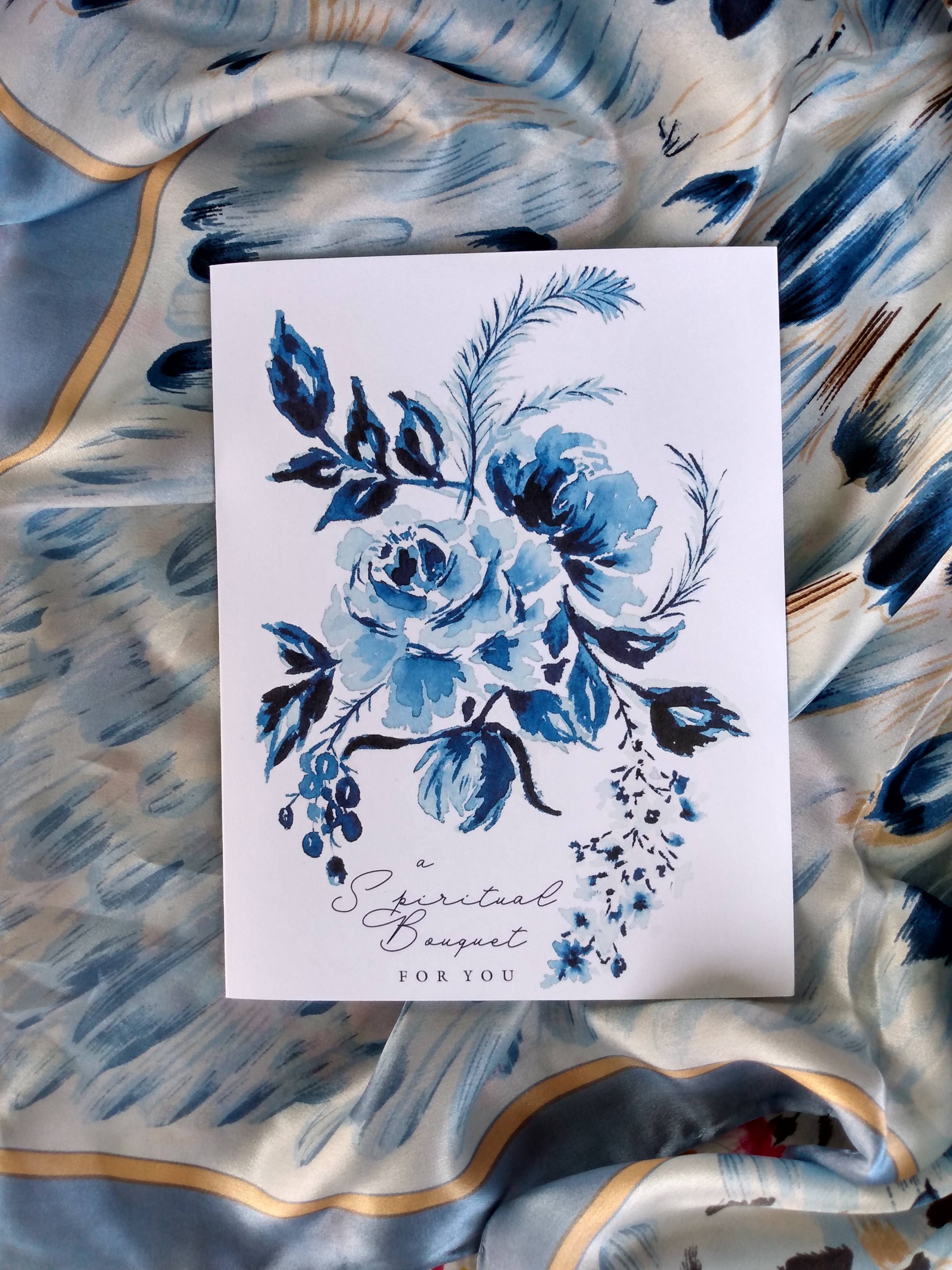 Catholic Handmade – Engroshandel Hverdagshilsen kort – (1007) Åndelig buket kort1