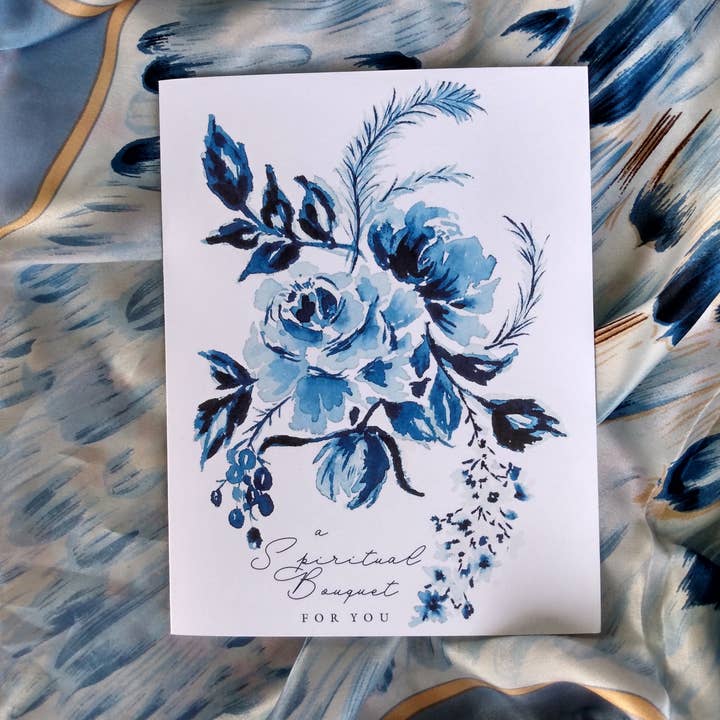 Catholic Handmade – Engroshandel Hverdagshilsen kort – (1007) Åndelig buket kort1