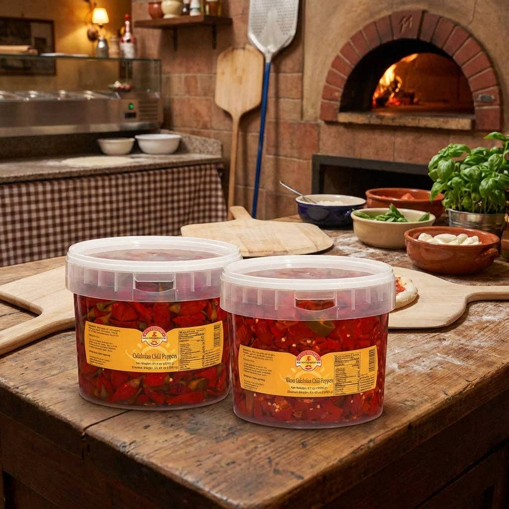 Wholesale Italian Food - Wholesale Dried Spice - TuttoCalabria Crushed Calabrian Chili Peppers Tub5