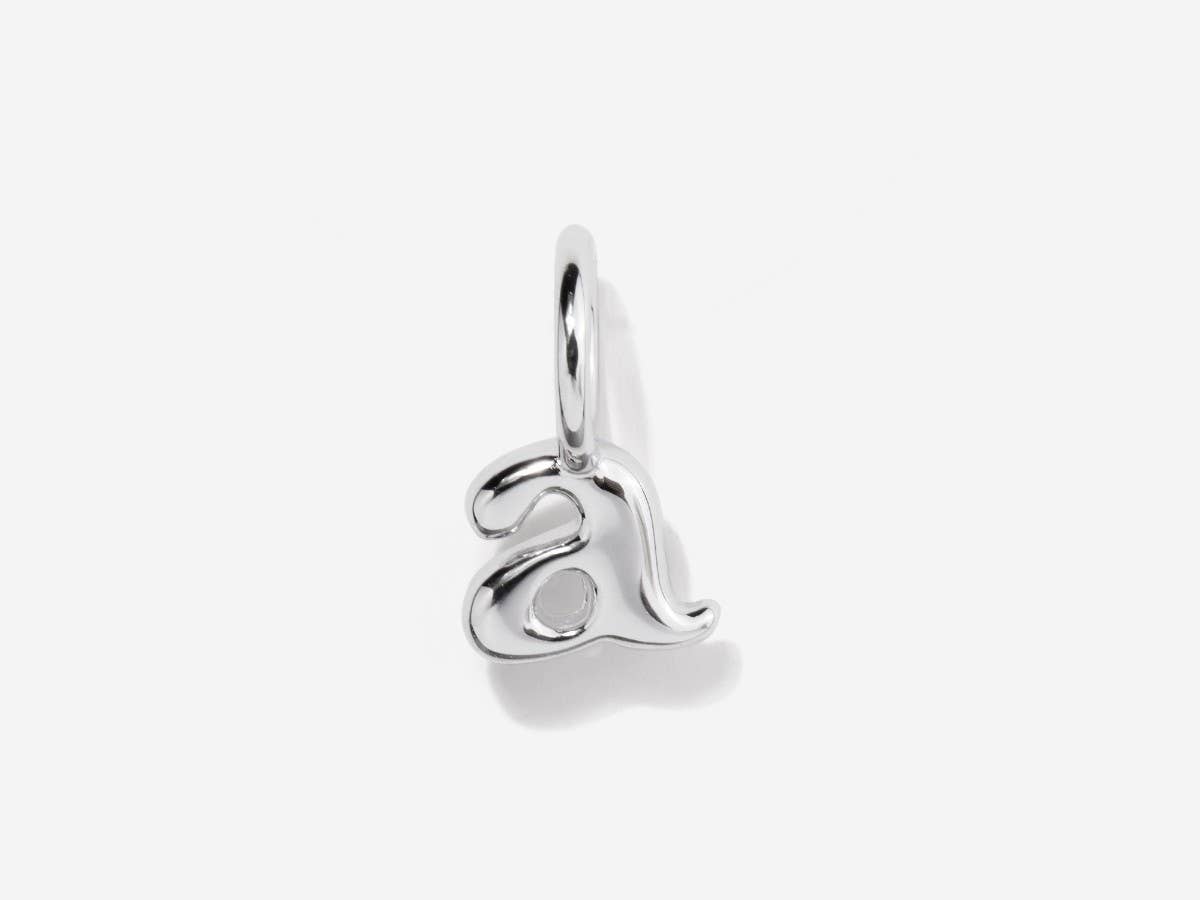 Little Sky Stone - Wholesale Individual Charm/Pendant - Lowercase Initial Letter Silver Charm0