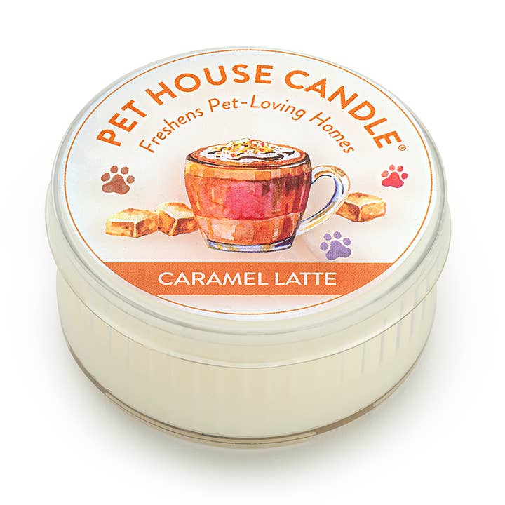 Caramel Latte Mini Candle 1.5 oz for wholesale by Pet House by One Fur All
