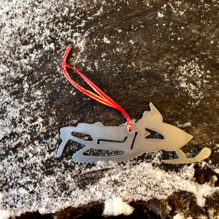 Snowmobile Ornament for wholesale by Burke Metal Work