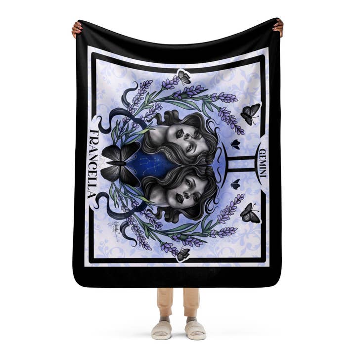 Gemini Zodiac Serie Sherpa Deken voor wholesale door The Art of Francella