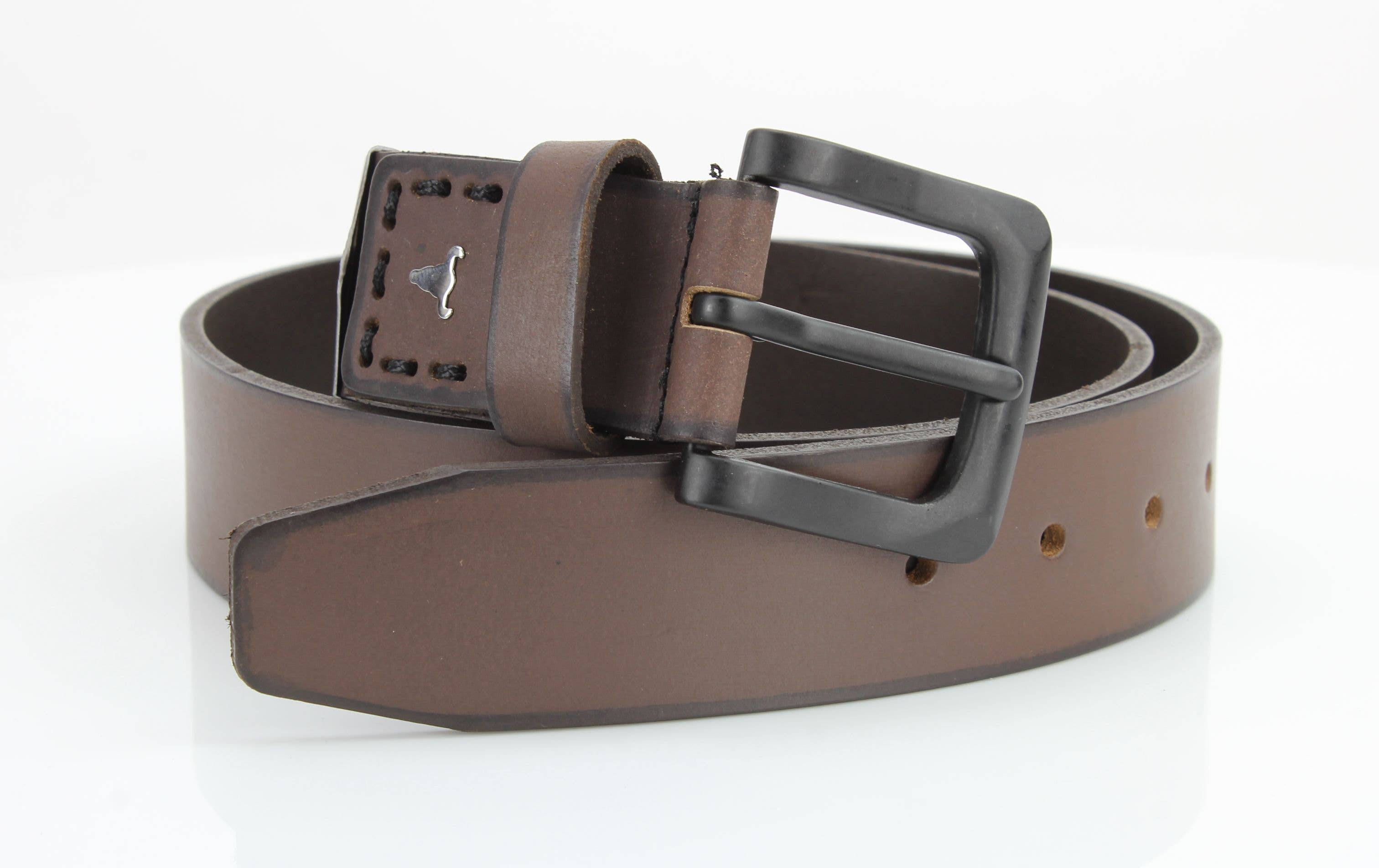Leather Impressions Inc - Vente Ceinture – unisexe - Ceinture en cuir classique avec coutures fines et logo - ABB 01013