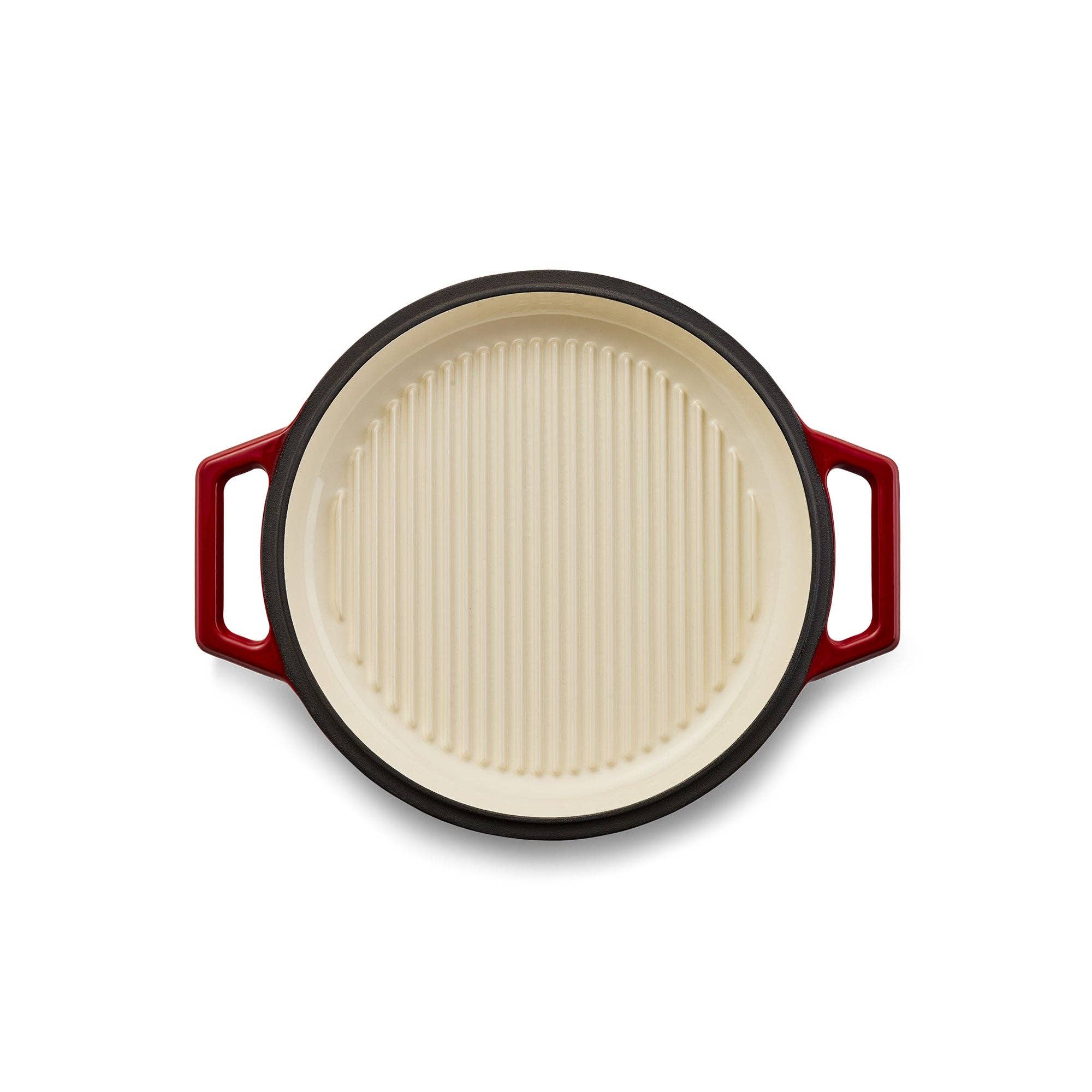 Crowd Company - Vente Marmites - La cocotte néerlandaise recyclée Tasman avec couvercle grill en rouge - Ø29 cm / 11,4"2