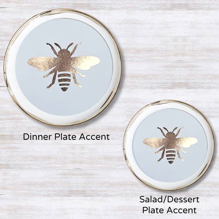 Foil Diamond Bee - Plate Accent for wholesale by Altoonastore