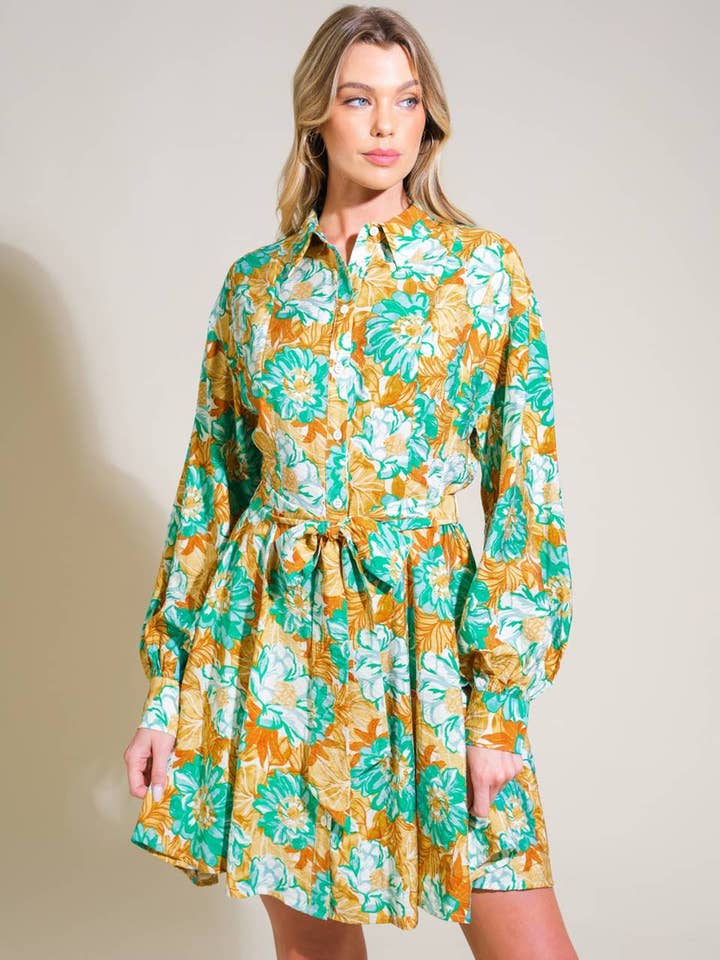 A printed woven mini dress - ID21479 for wholesale by FLYING TOMATO