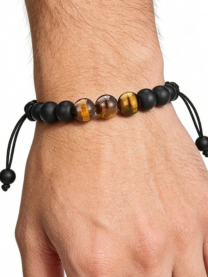 Tijgeroog & Lavasteen Diffuser Armband - Verstelbare Yoga voor wholesale door Islandhaze