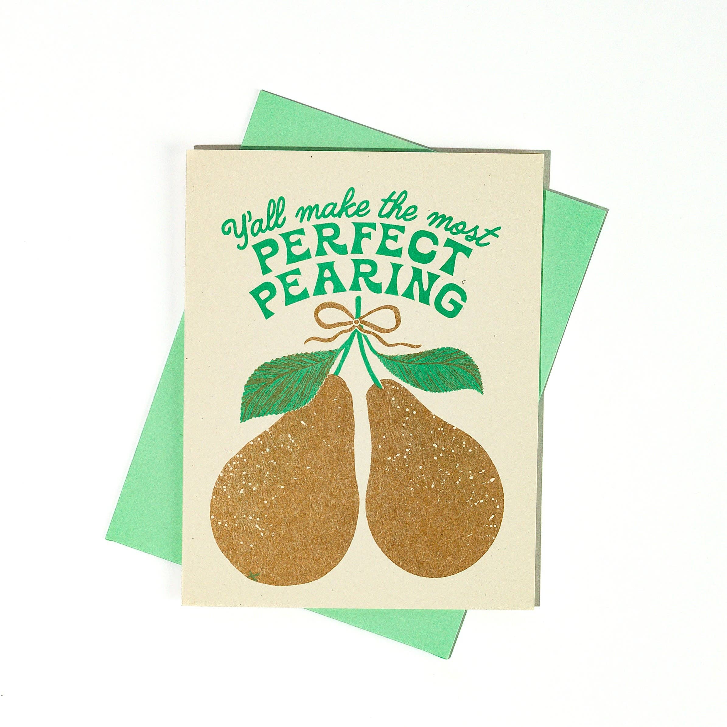 Bromstad Printing Co. – wholesale Wedding card – Perfect Pearing - Risograph Wedding Card1