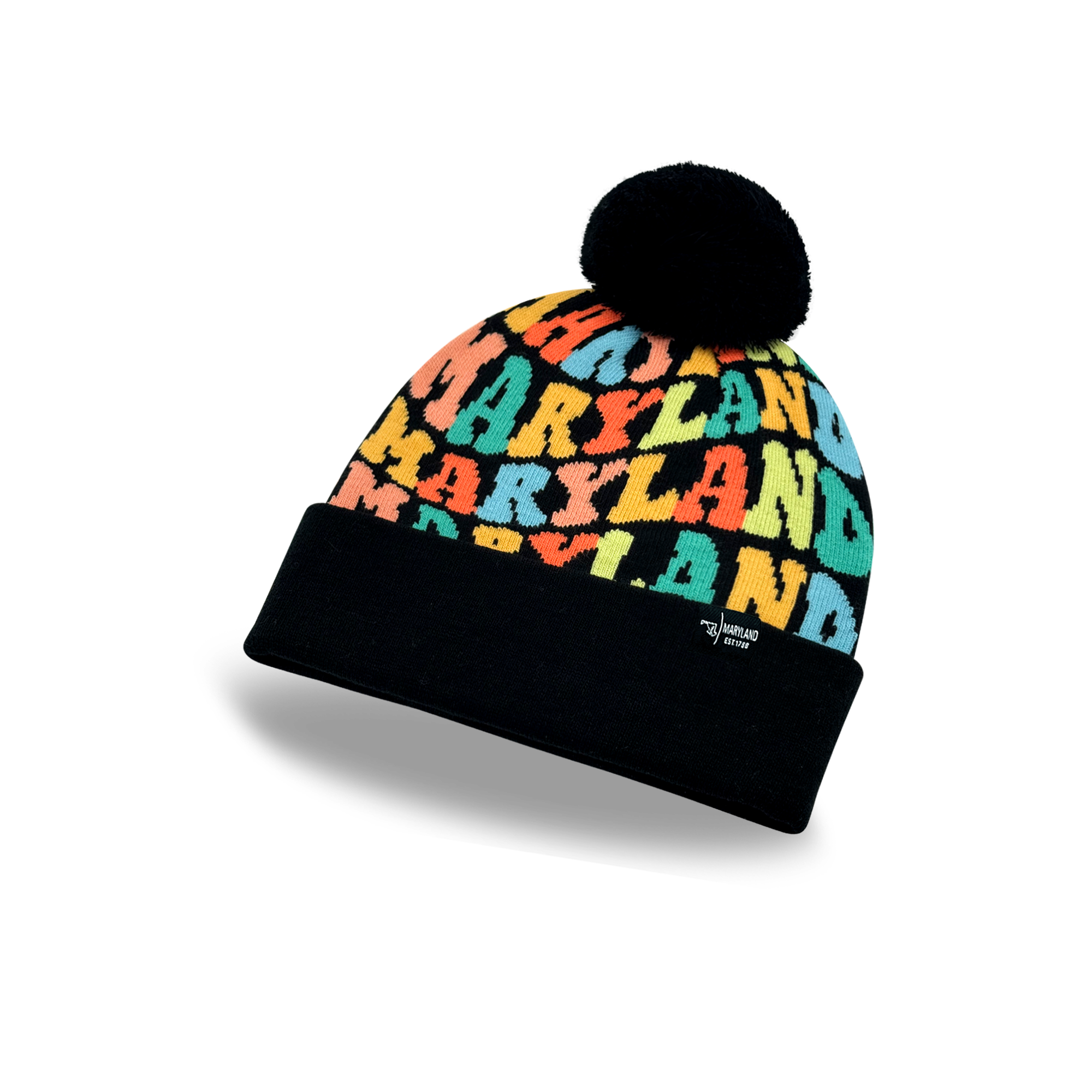Northern Icons Creations INC - Wholesale Beanie - Unisex - MARYLAND Colorful Knit Pom Pom Beanie - Warm Retro Winter Hat2