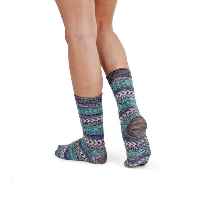 Lanart Alpaca - Vente Chaussettes – unisexe - Chaussettes unisexes en alpaga bébé Frida Blue9